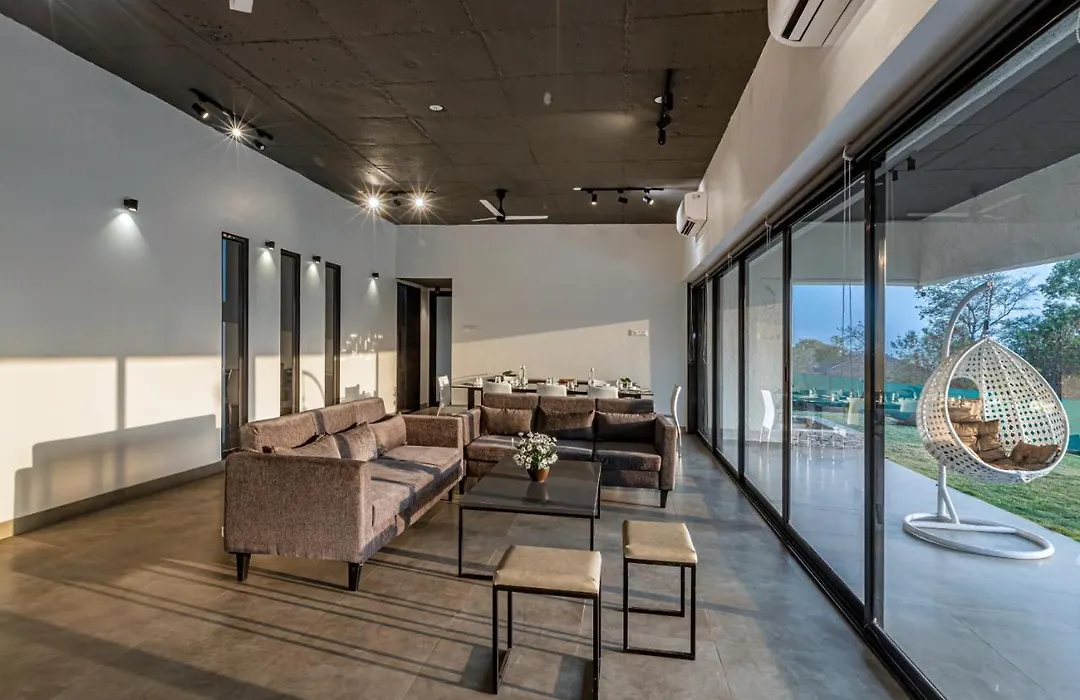 Saffronstays Stargazer, Karjat - Luxury Pool Villa With Lake View-1